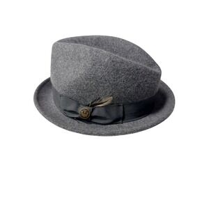 Goorin Bros Wool Fedora Trilby Hat Grey Size S